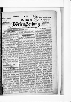Berliner Börsen-Zeitung vom 01.11.1874
