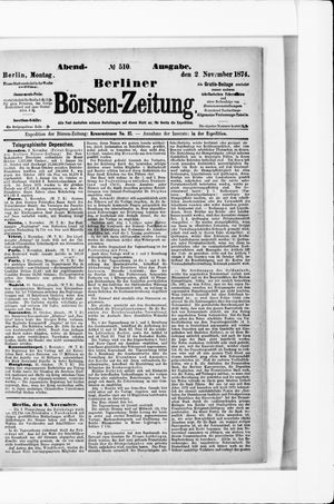 Berliner Börsen-Zeitung vom 02.11.1874