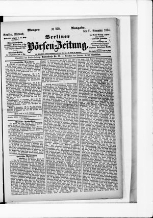 Berliner Börsen-Zeitung vom 11.11.1874