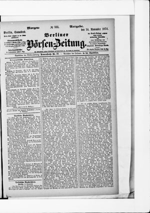 Berliner Börsen-Zeitung on Nov 13, 1874