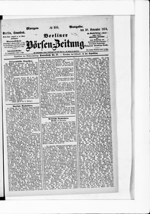 Berliner Börsen-Zeitung vom 28.11.1874