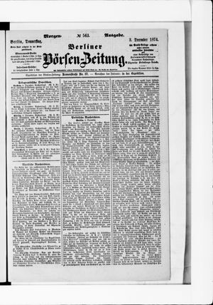 Berliner Börsen-Zeitung vom 03.12.1874