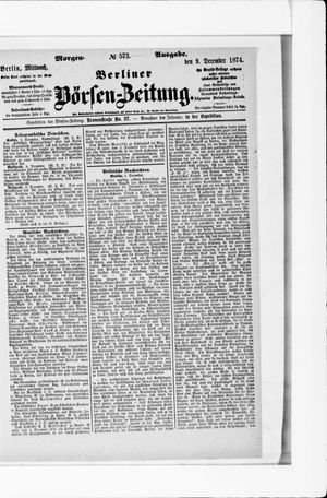 Berliner Börsen-Zeitung vom 09.12.1874
