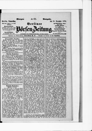 Berliner Börsen-Zeitung vom 10.12.1874
