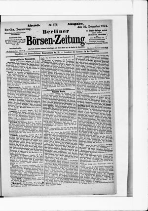 Berliner Börsen-Zeitung vom 10.12.1874