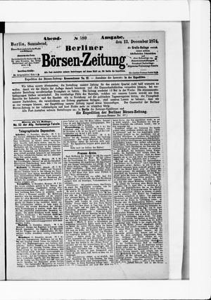 Berliner Börsen-Zeitung vom 12.12.1874