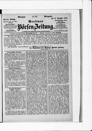 Berliner Börsen-Zeitung vom 13.12.1874