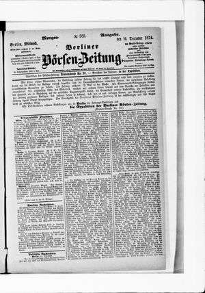 Berliner Börsen-Zeitung vom 16.12.1874