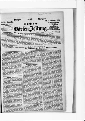 Berliner Börsen-Zeitung vom 17.12.1874
