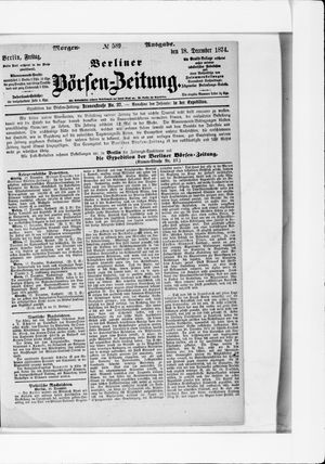 Berliner Börsen-Zeitung vom 18.12.1874