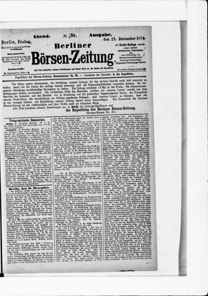 Berliner Börsen-Zeitung on Dec 18, 1874