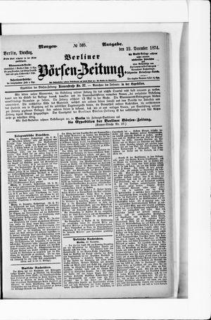 Berliner Börsen-Zeitung on Dec 22, 1874