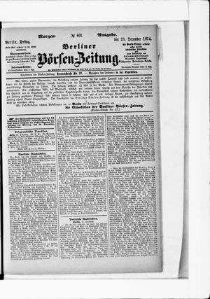 Berliner Börsen-Zeitung vom 25.12.1874