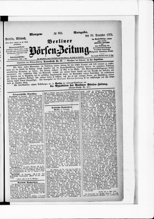 Berliner Börsen-Zeitung on Dec 30, 1874