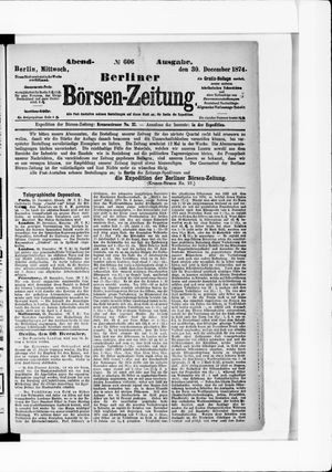 Berliner Börsen-Zeitung on Dec 30, 1874