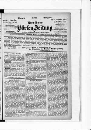 Berliner Börsen-Zeitung vom 31.12.1874