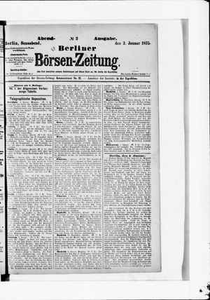 Berliner Börsen-Zeitung vom 02.01.1875