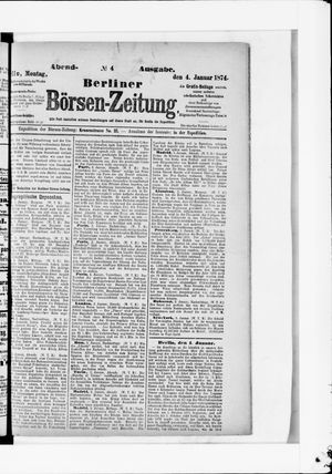 Berliner Börsen-Zeitung vom 04.01.1875