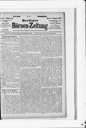 Berliner Börsen-Zeitung vom 06.01.1875