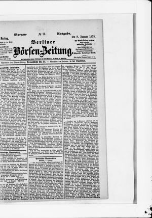 Berliner Börsen-Zeitung vom 07.01.1875