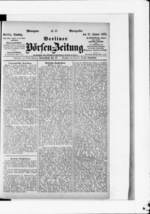 Berliner Börsen-Zeitung vom 10.01.1875