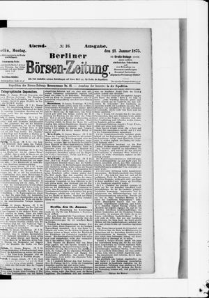 Berliner Börsen-Zeitung vom 11.01.1875
