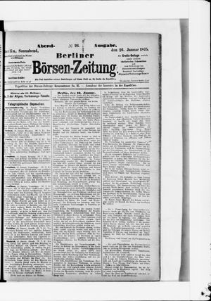 Berliner Börsen-Zeitung vom 16.01.1875
