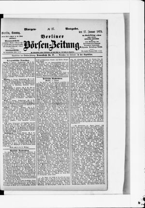 Berliner Börsen-Zeitung vom 17.01.1875