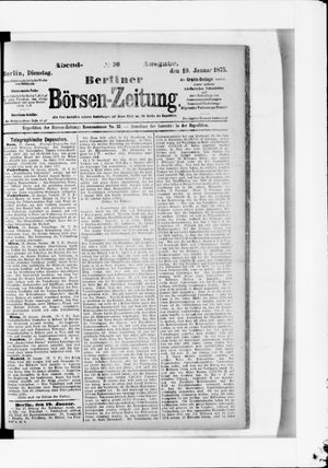 Berliner Börsen-Zeitung vom 19.01.1875