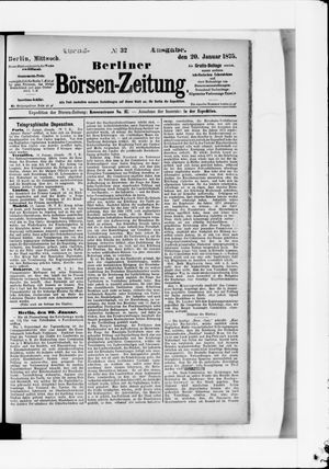 Berliner Börsen-Zeitung vom 20.01.1875