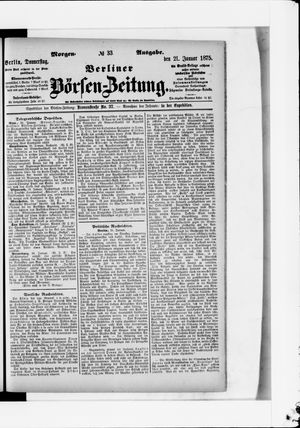 Berliner Börsen-Zeitung on Jan 21, 1875