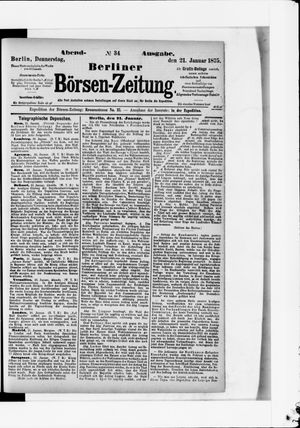 Berliner Börsen-Zeitung vom 21.01.1875
