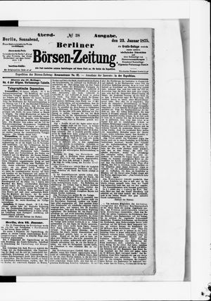 Berliner Börsen-Zeitung vom 23.01.1875