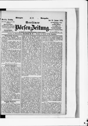 Berliner Börsen-Zeitung vom 26.01.1875