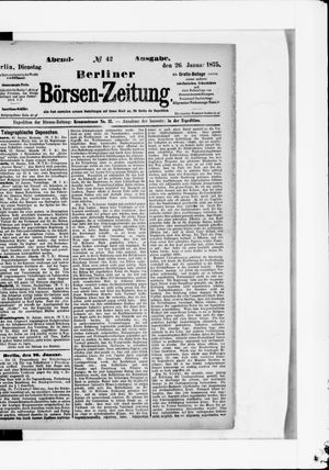 Berliner Börsen-Zeitung vom 26.01.1875
