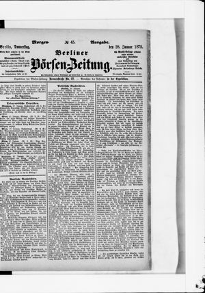 Berliner Börsen-Zeitung on Jan 28, 1875