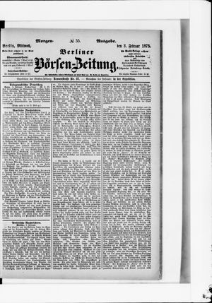 Berliner Börsen-Zeitung vom 03.02.1875