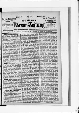 Berliner Börsen-Zeitung vom 04.02.1875