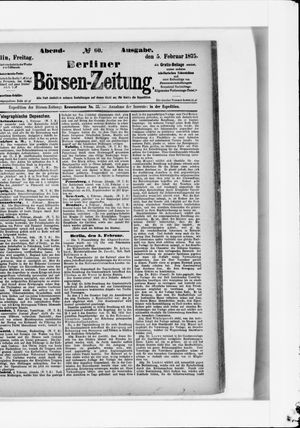 Berliner Börsen-Zeitung vom 05.02.1875