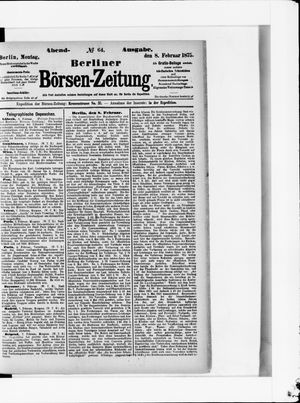 Berliner Börsen-Zeitung vom 08.02.1875