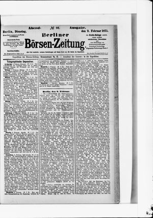 Berliner Börsen-Zeitung vom 09.02.1875