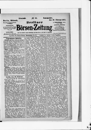 Berliner Börsen-Zeitung vom 10.02.1875