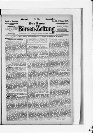 Berliner Börsen-Zeitung vom 12.02.1875
