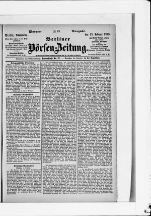 Berliner Börsen-Zeitung on Feb 13, 1875