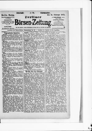 Berliner Börsen-Zeitung vom 15.02.1875