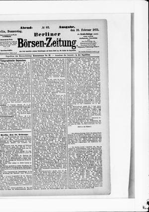 Berliner Börsen-Zeitung vom 18.02.1875