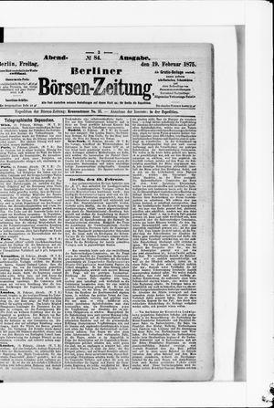 Berliner Börsen-Zeitung vom 19.02.1875