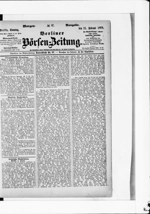 Berliner Börsen-Zeitung vom 21.02.1875