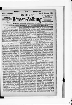 Berliner Börsen-Zeitung vom 23.02.1875