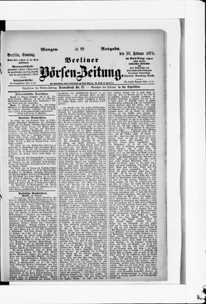 Berliner Börsen-Zeitung vom 28.02.1875